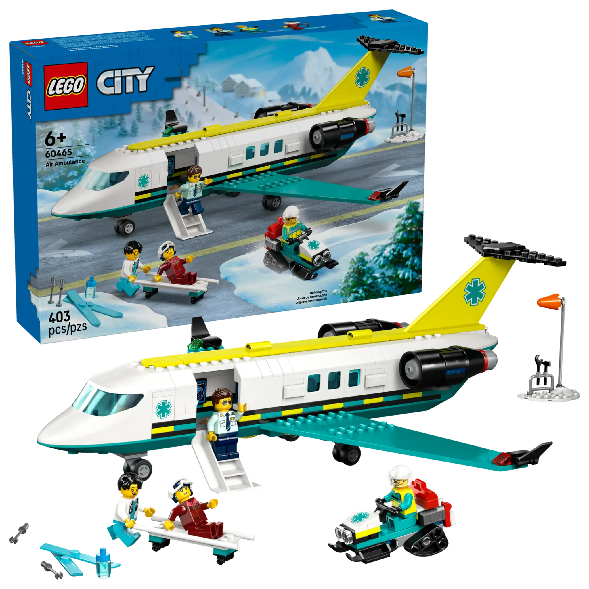 LEGO City 60465 Emergency Air Ambulance Airplane Set