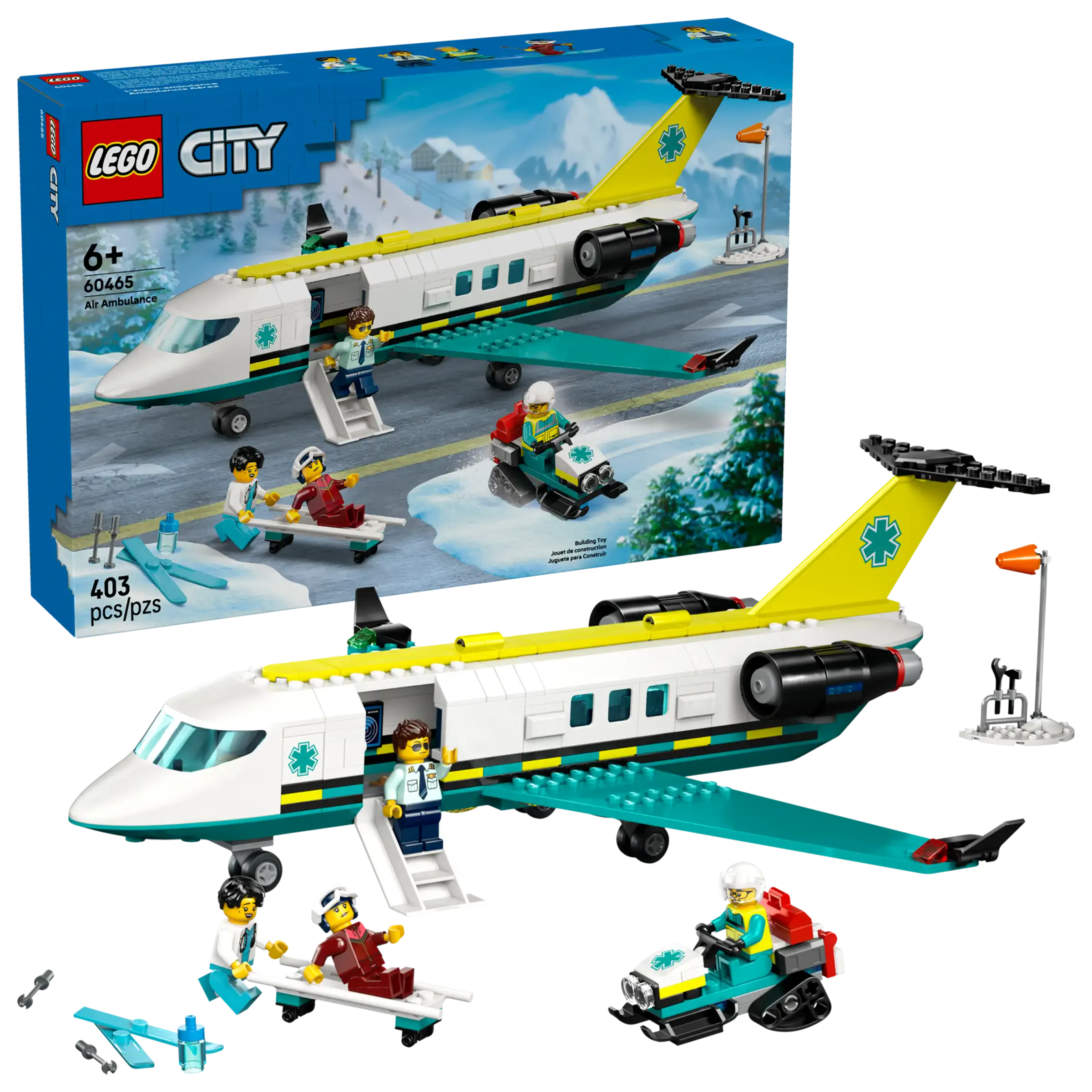 LEGO City 60465 Emergency Air Ambulance Airplane Set