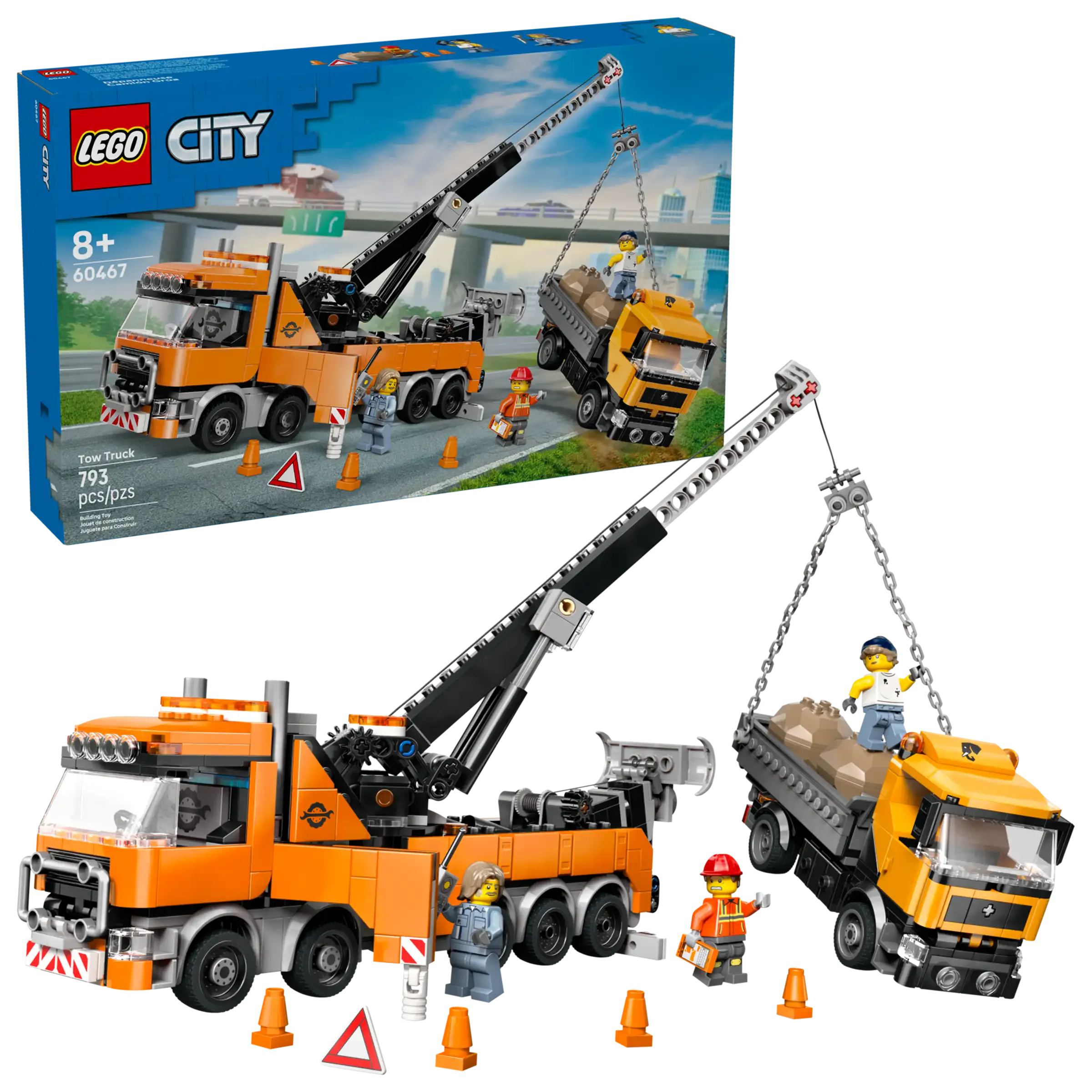 LEGO City Heavy-Duty Tow Truck with Crane 60467