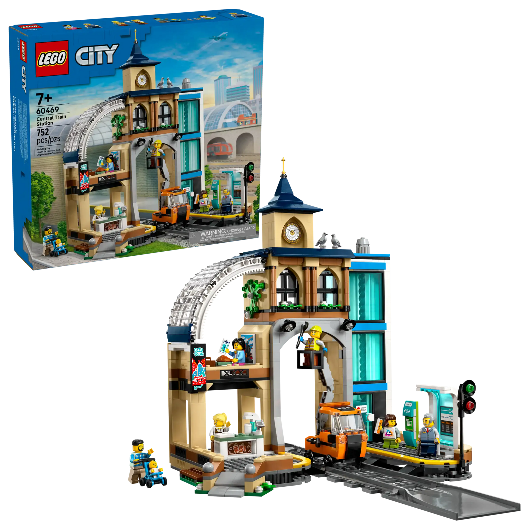 LEGO CITY 60469 Central Train Station with 752 Pieces