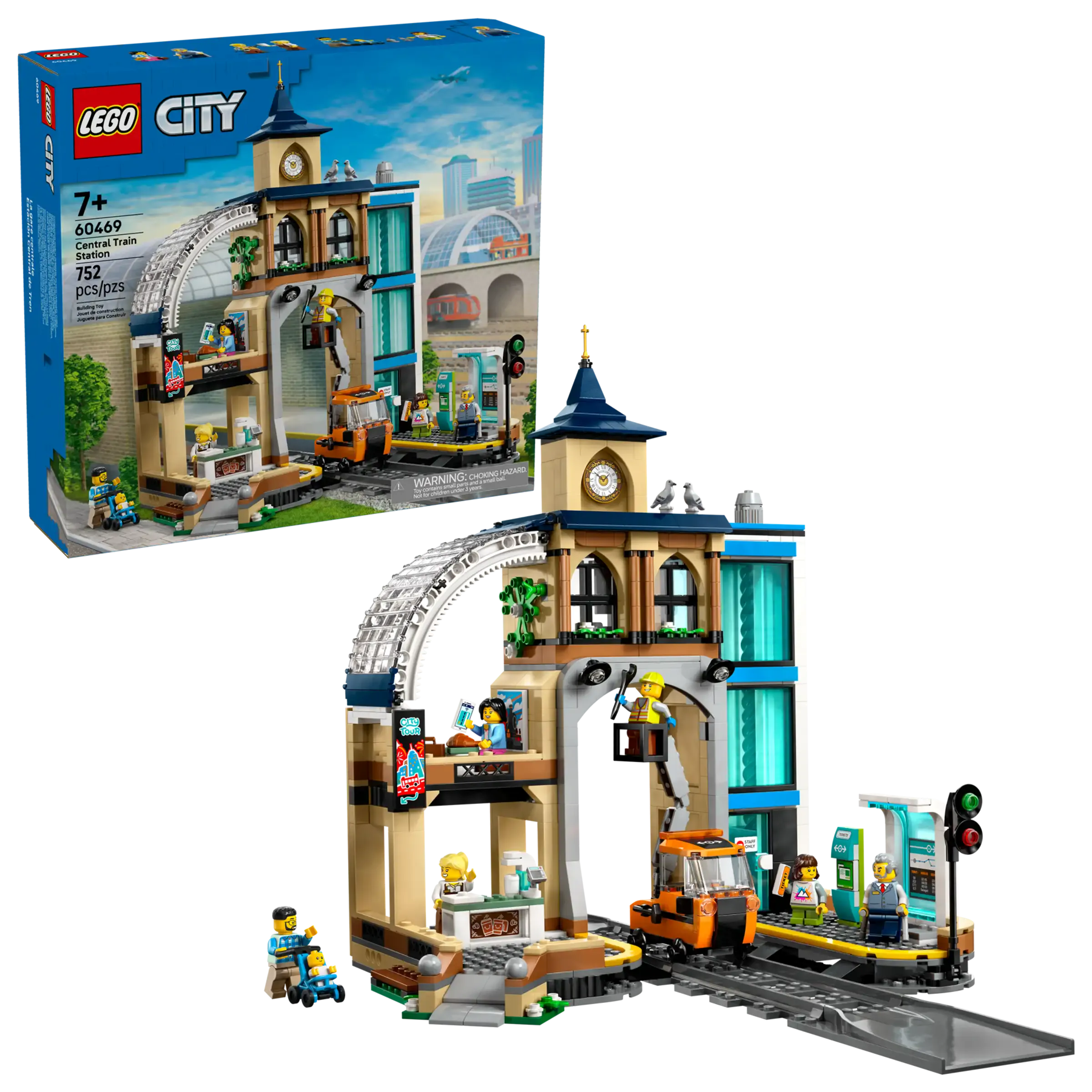 LEGO CITY 60469 Central Train Station with 752 Pieces
