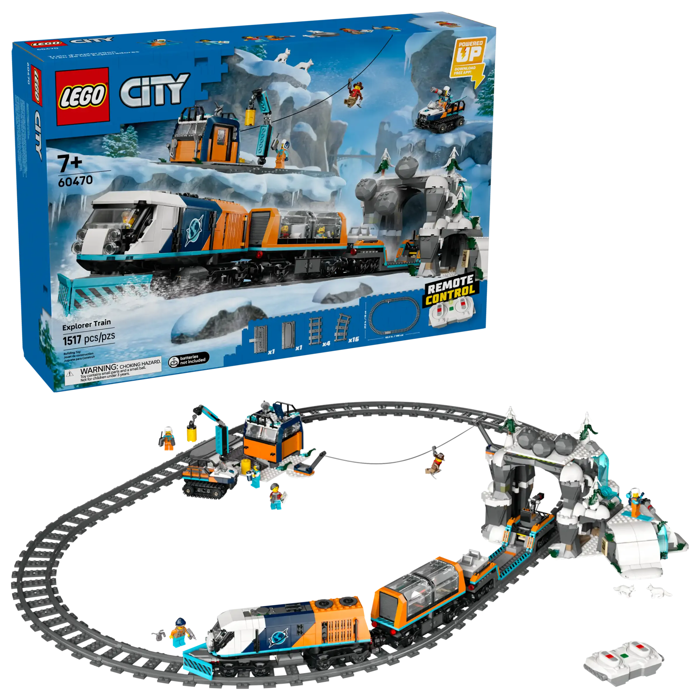LEGO CITY 60470 Arctic Polar Express Train Set