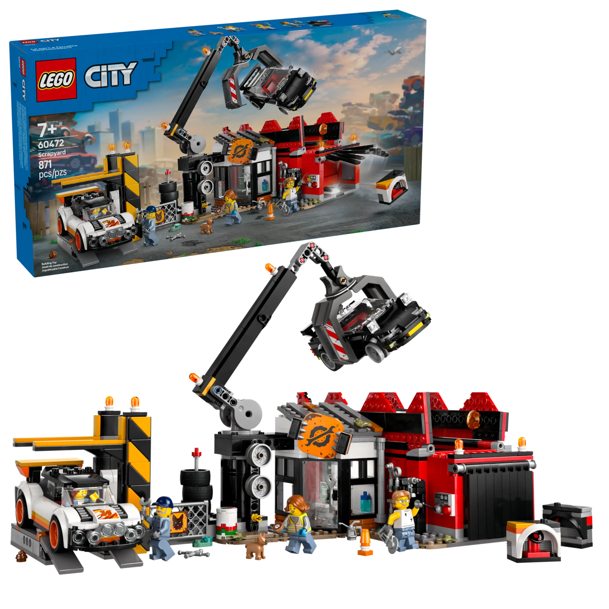 LEGO City 60472 Scrapyard Playset with Cars & Minifigures