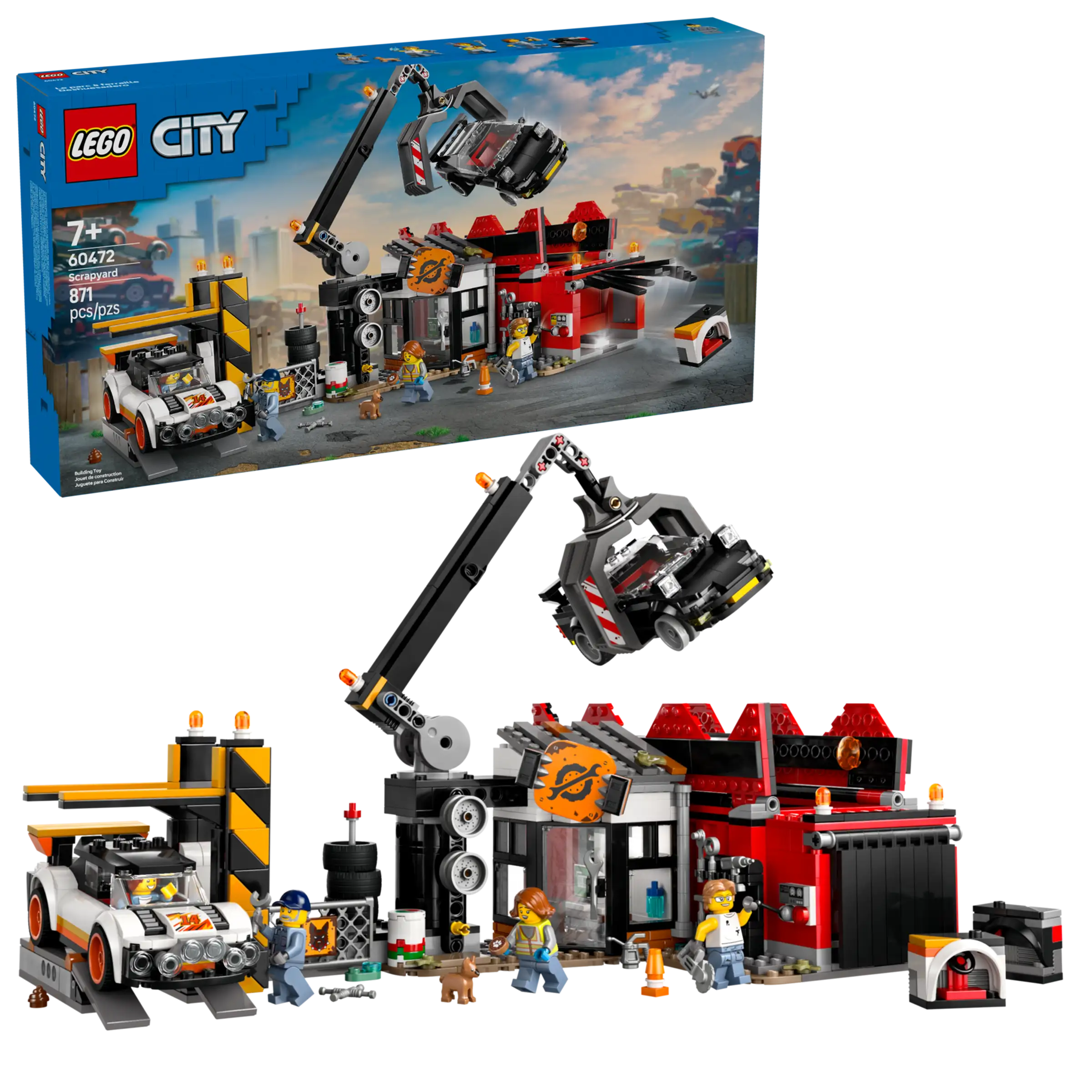 LEGO City 60472 Scrapyard Playset with Cars & Minifigures