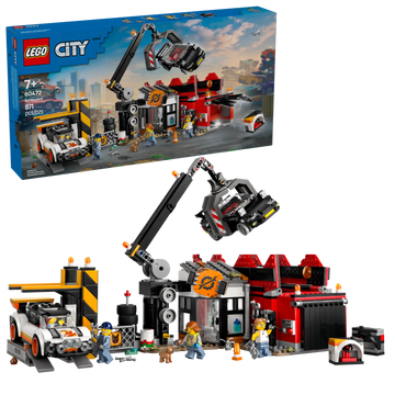 LEGO City 60472 Scrapyard Playset with Cars & Minifigures