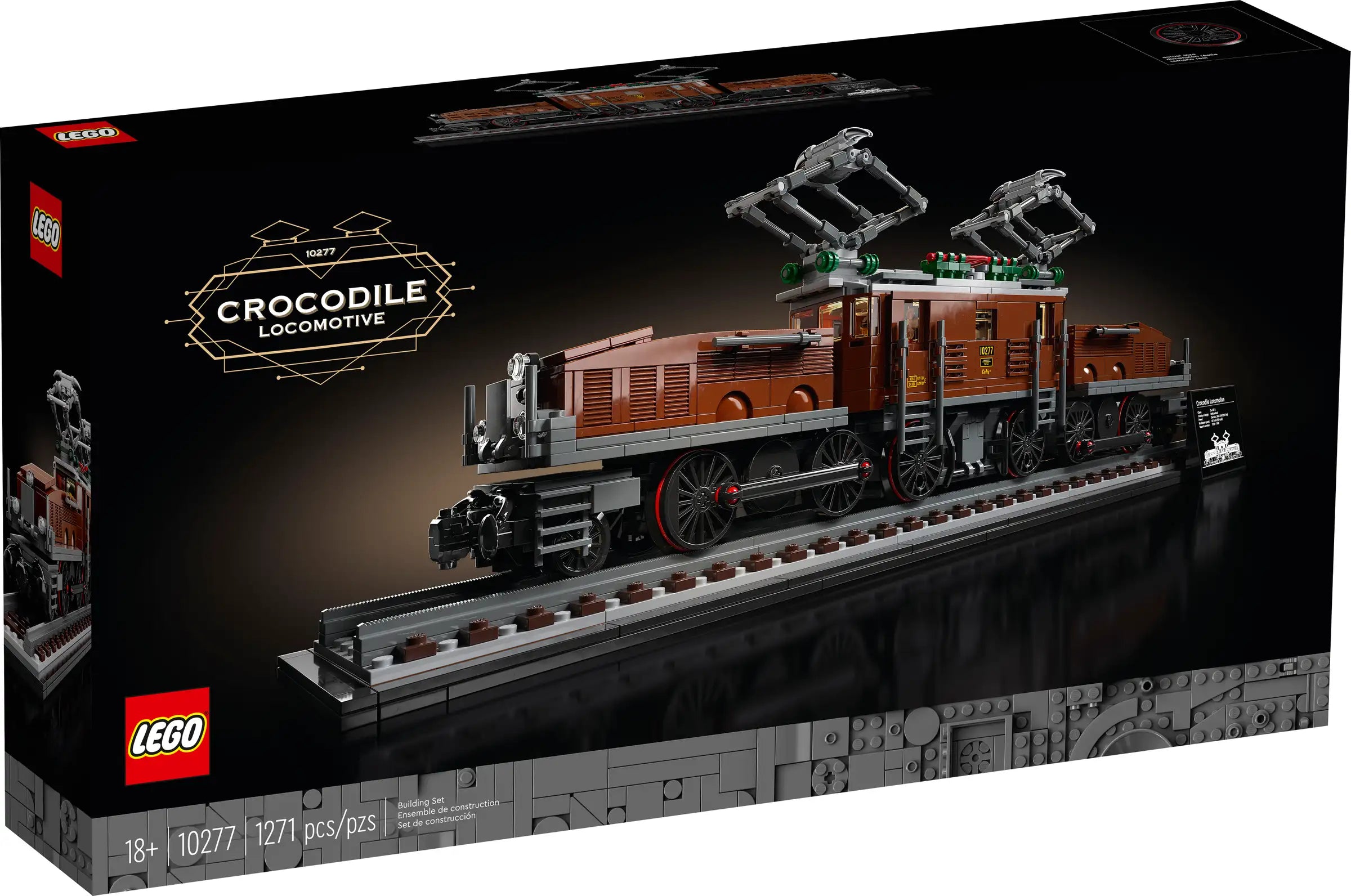 LEGO 10277 Crocodile Locomotive Model Train Building Set