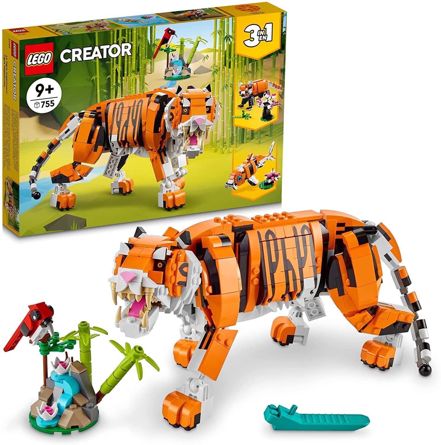 LEGO Creator 3in1 Majestic Tiger Set 755 Pieces