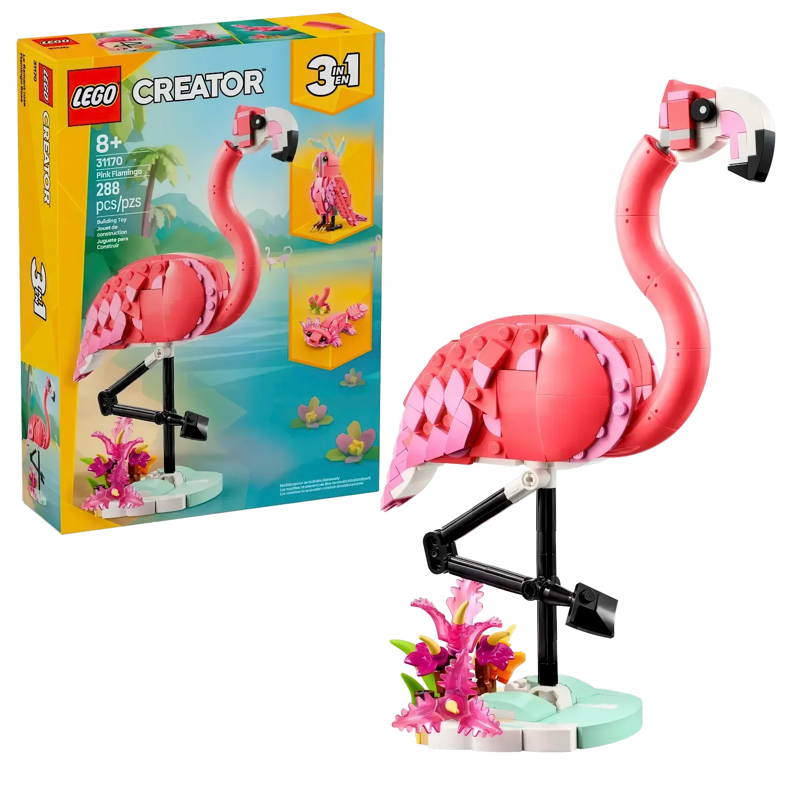 LEGO Creator 31170 Pink Flamingo 3in1 Animal Building Set