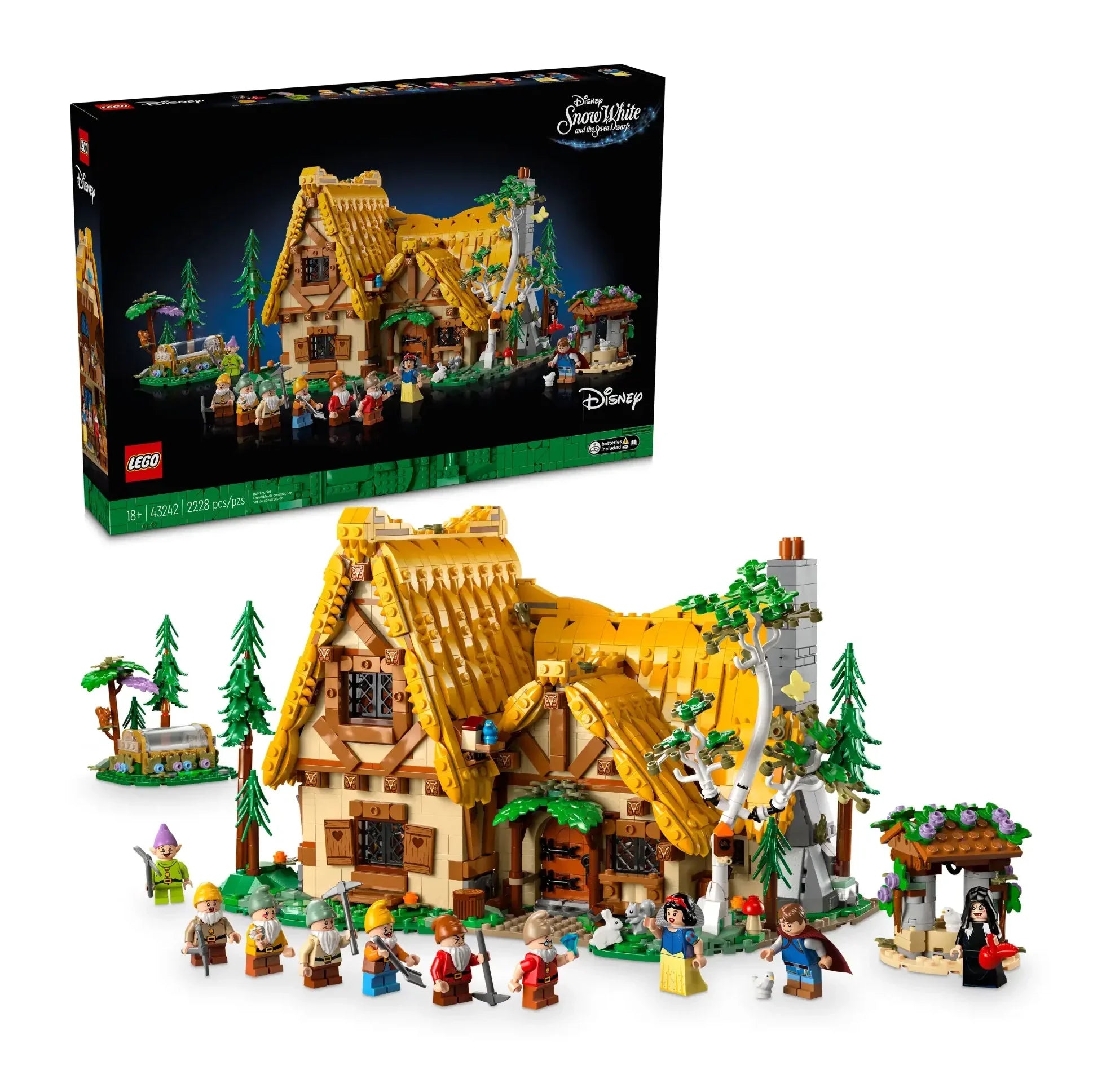 LEGO Disney Snow White Cottage Set with Minifigures