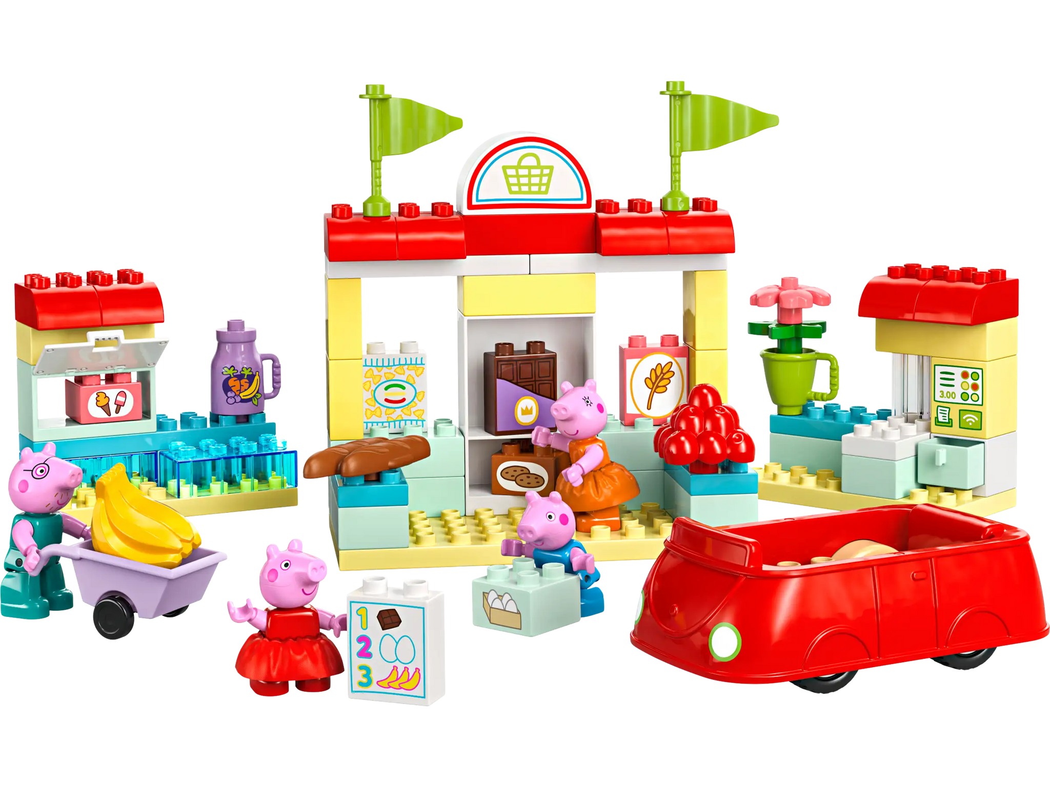 LEGO DUPLO Peppa Pig Supermarket with 4 Figures, 70 Pieces