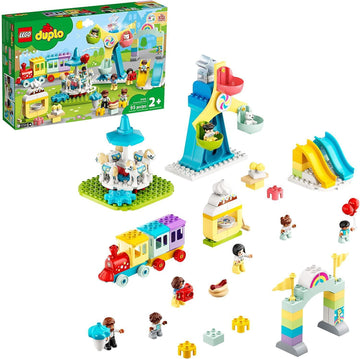 LEGO DUPLO Town Amusement Park Playset with 7 Characters