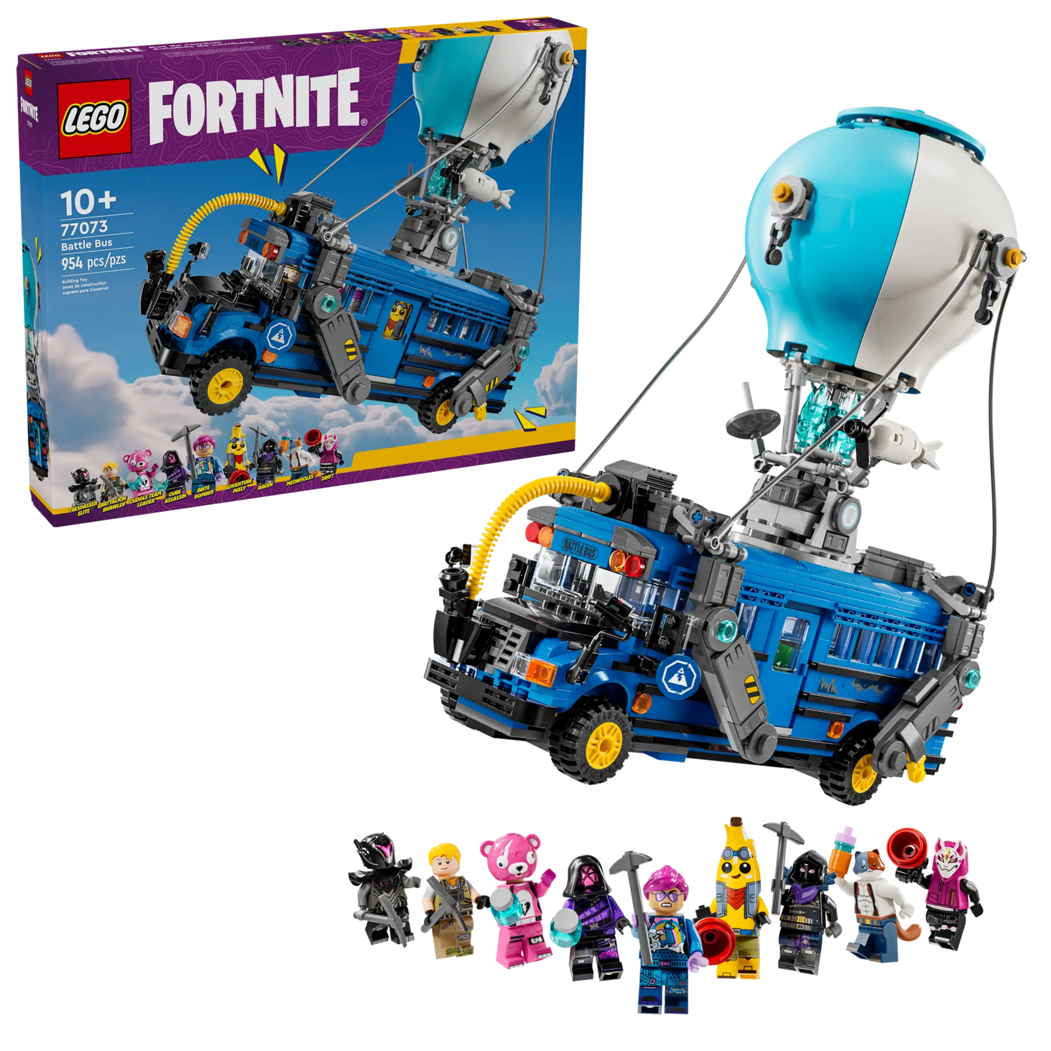 LEGO Fortnite 77073 Battle Bus Building Set with 9 Minifigures