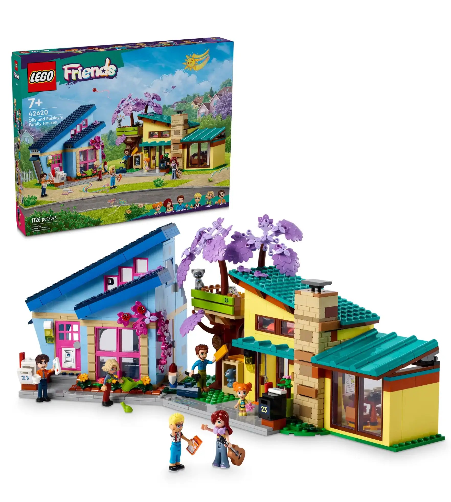 LEGO FRIENDS 42620 Olly & Paisley's Family Houses Set