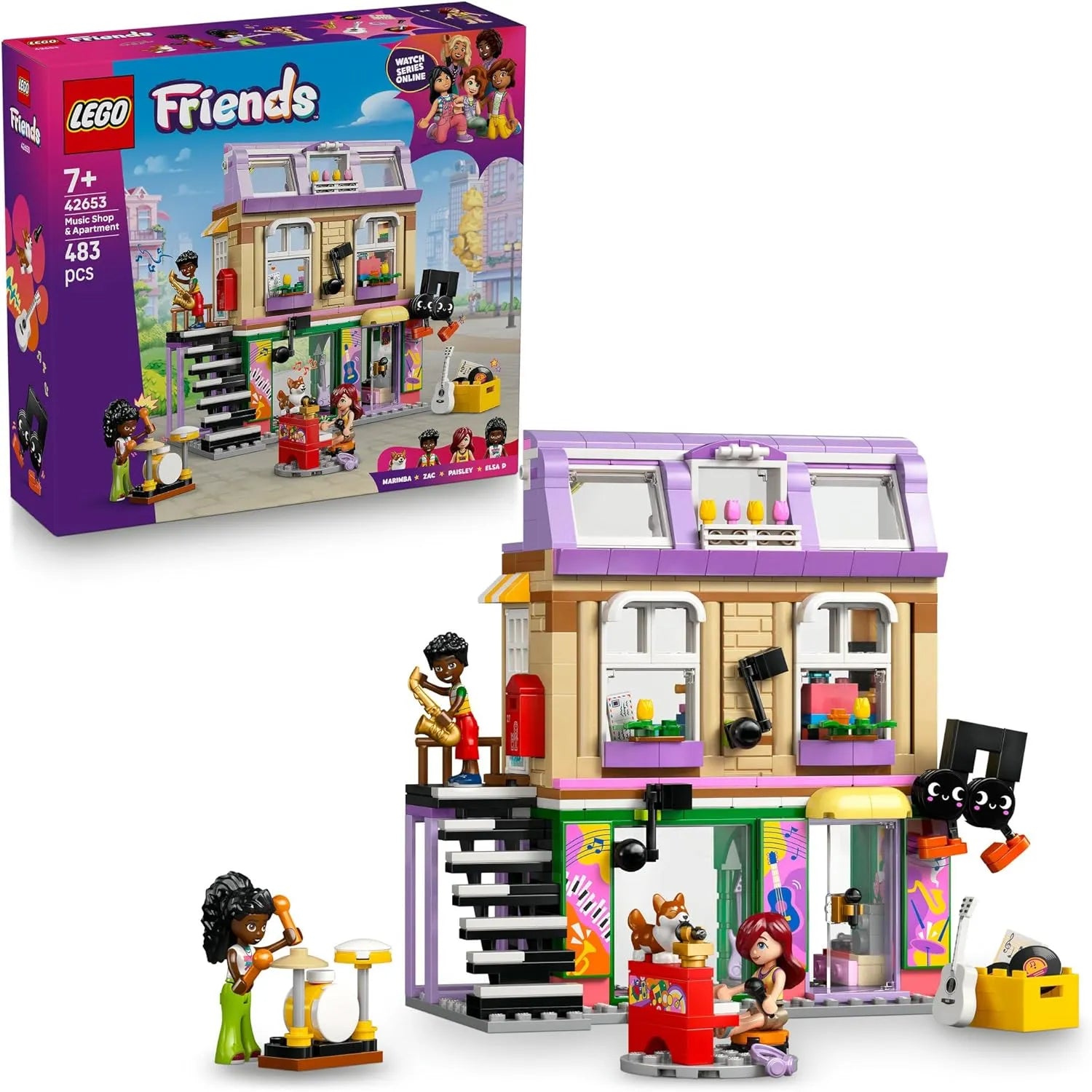 LEGO Friends 42653 Music Store & Apartment Building Set