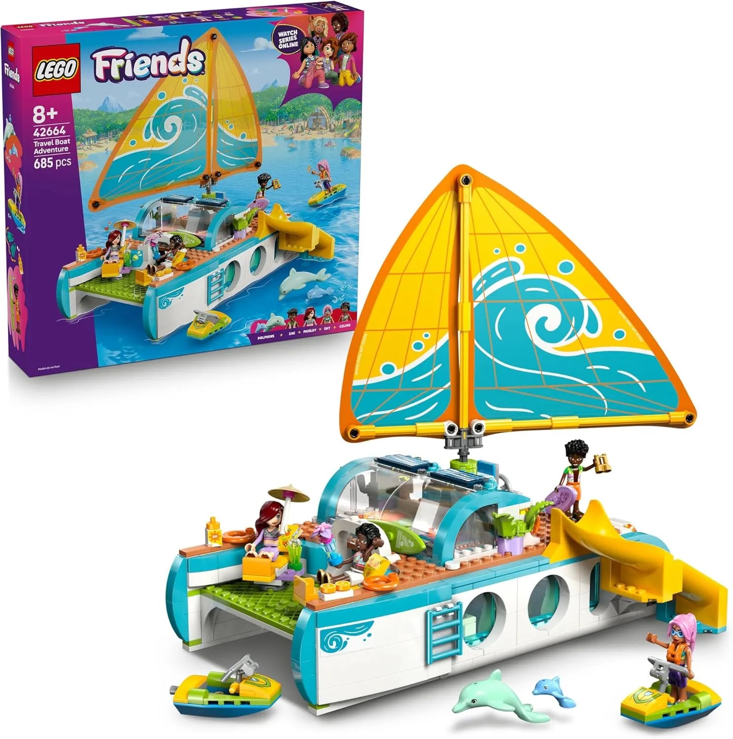LEGO Friends 42664 Travel Boat Adventure Building Kit