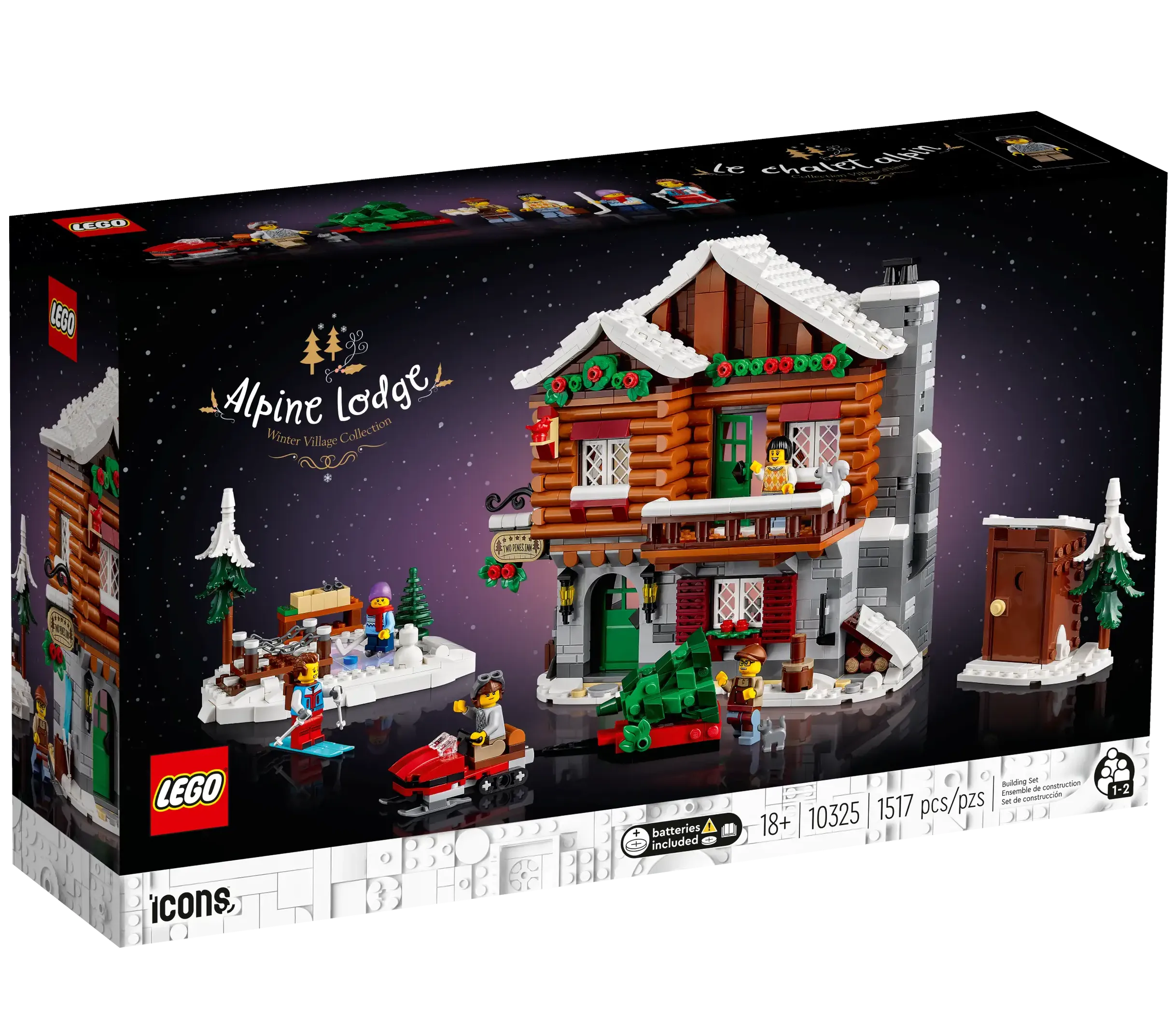 LEGO Icons 10325 Alpine Lodge Building Set with Minifigures