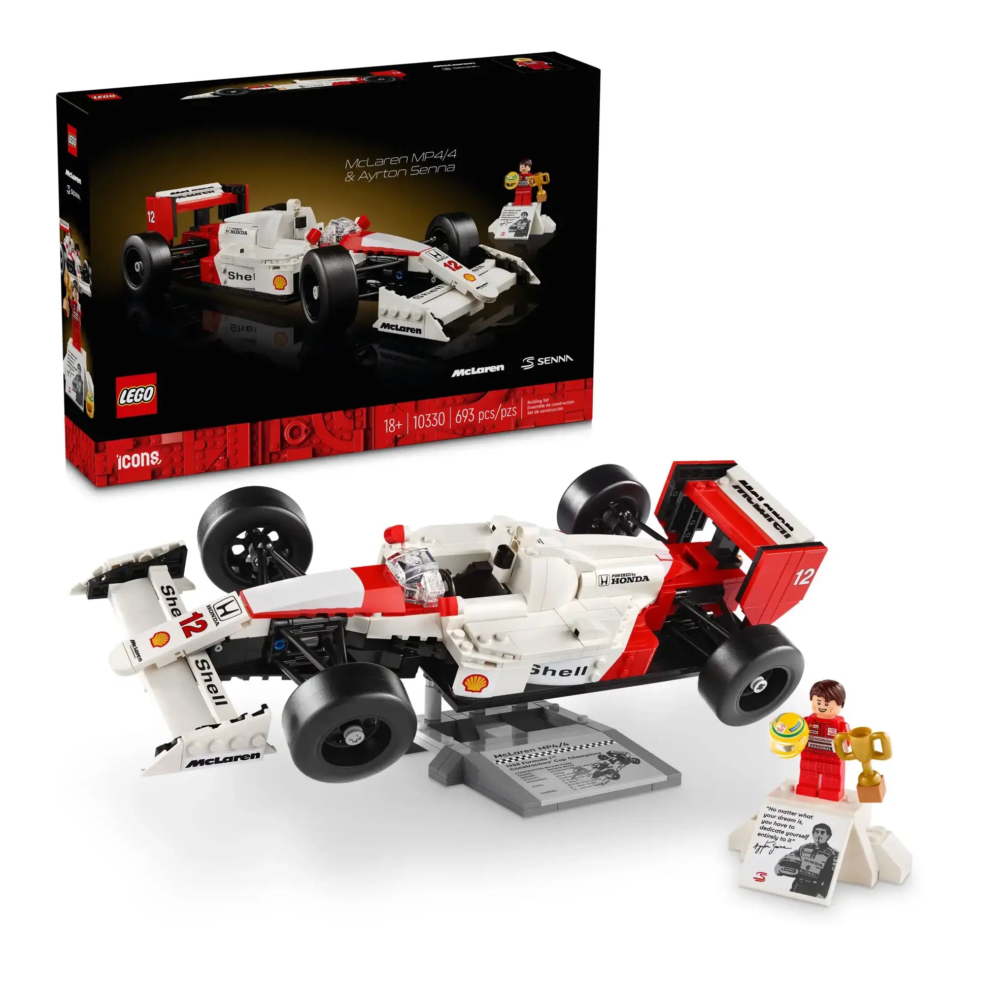 LEGO ICONS McLaren MP4/4 & Ayrton Senna Building Set