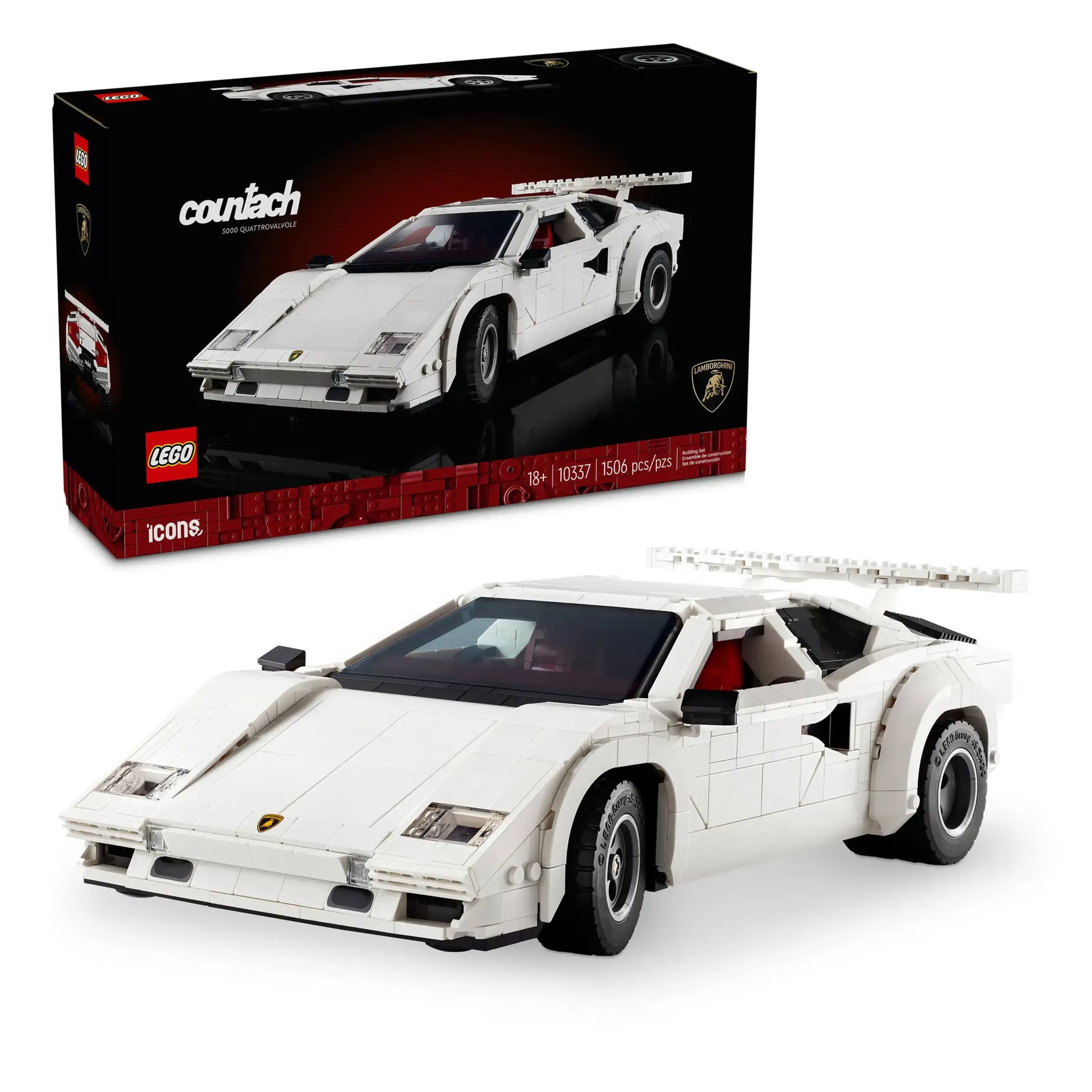LEGO Icons Lamborghini Countach 5000 Quattrovalvole Building Set
