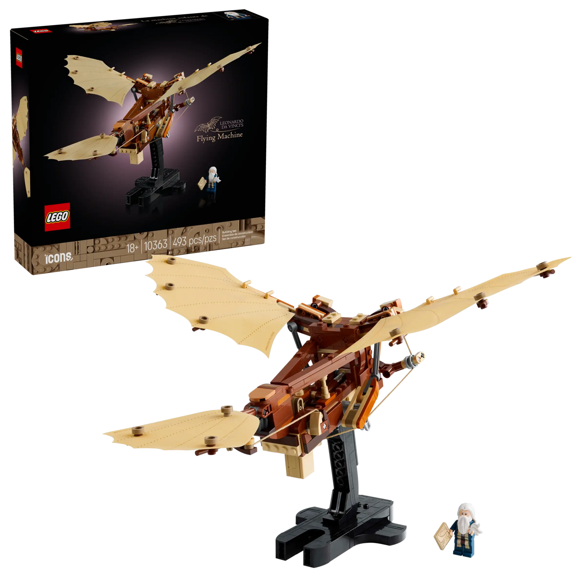 LEGO Icons Leonardo da Vinci's Flying Machine Model Set