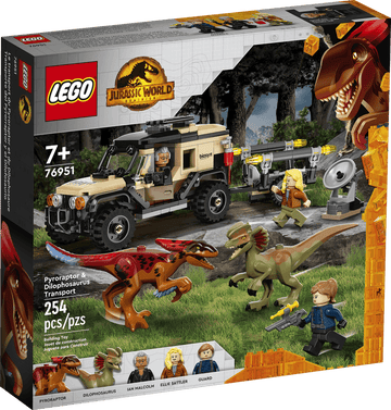 LEGO Jurassic World 76951 Pyroraptor & Dilophosaurus Transport Set