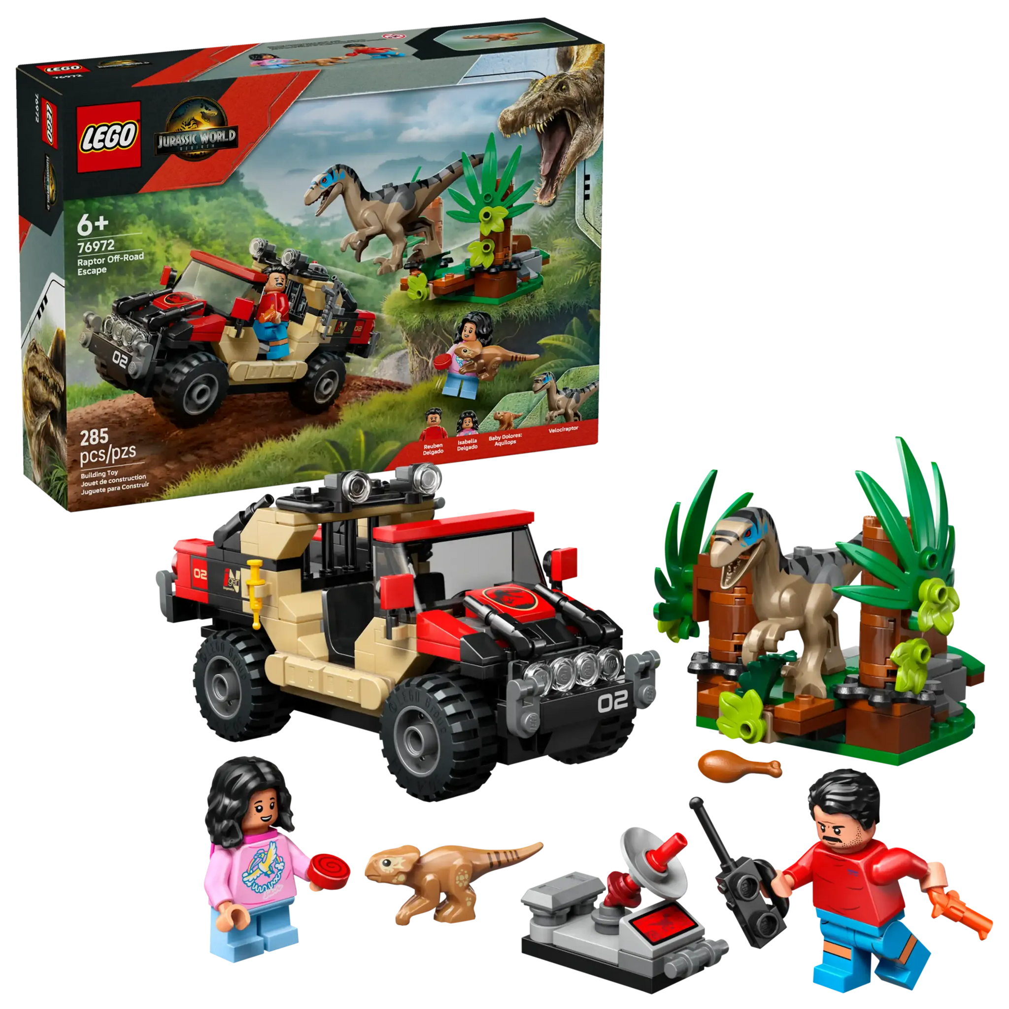 LEGO Jurassic World Raptor Off-Road Escape 76972 Set