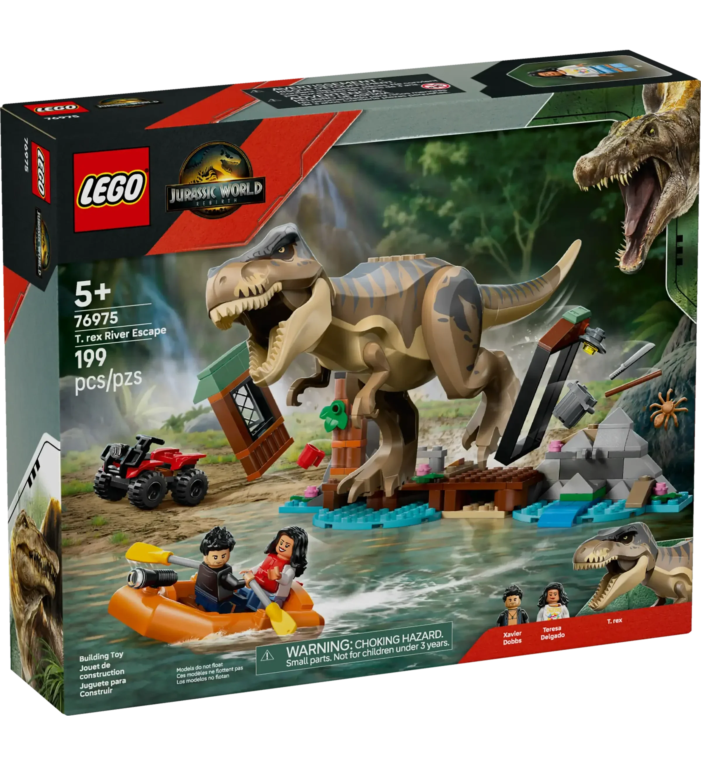 LEGO Jurassic World T. rex River Escape Building Set 76975