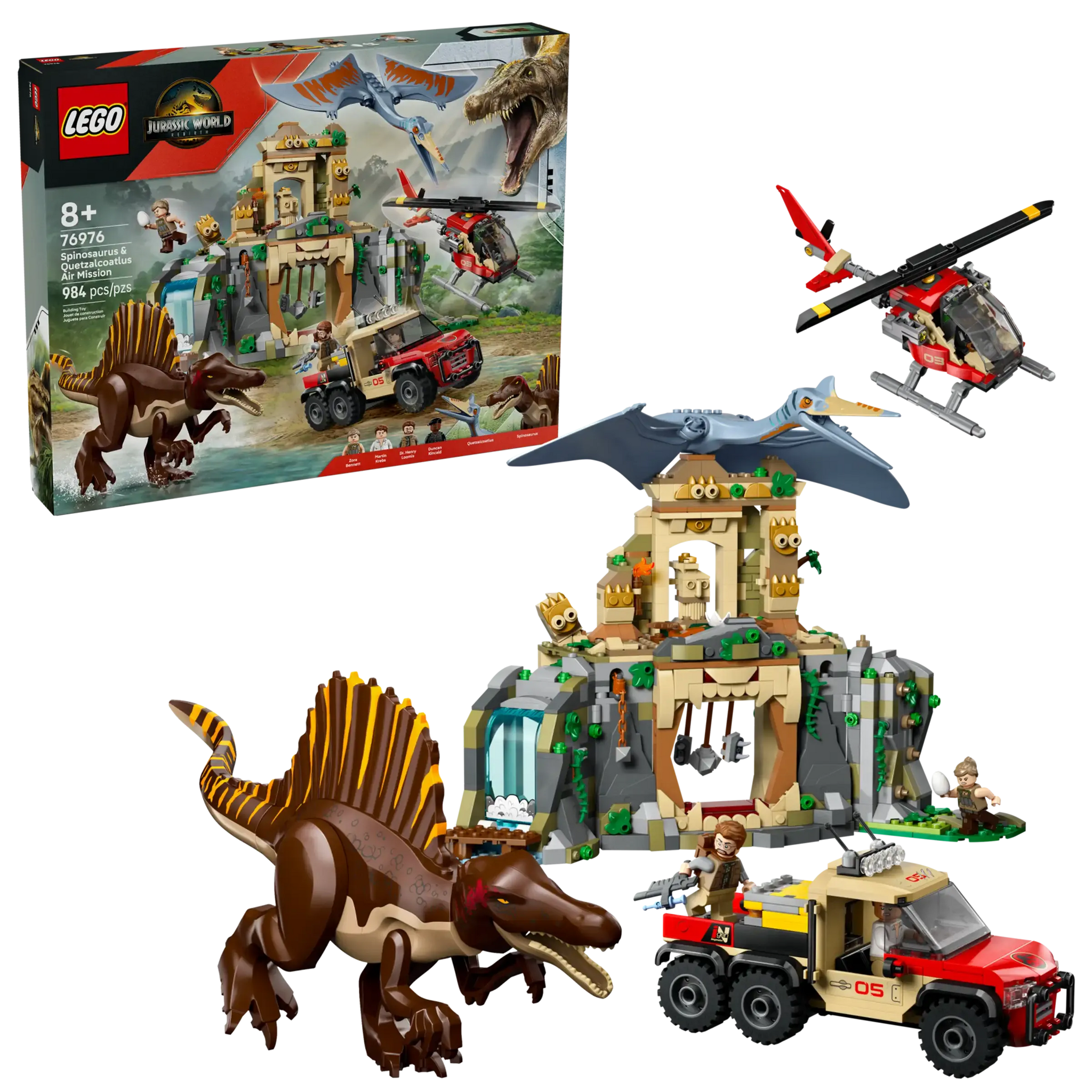 LEGO Jurassic World Spinosaurus & Quetzalcoatlus Air Mission Set