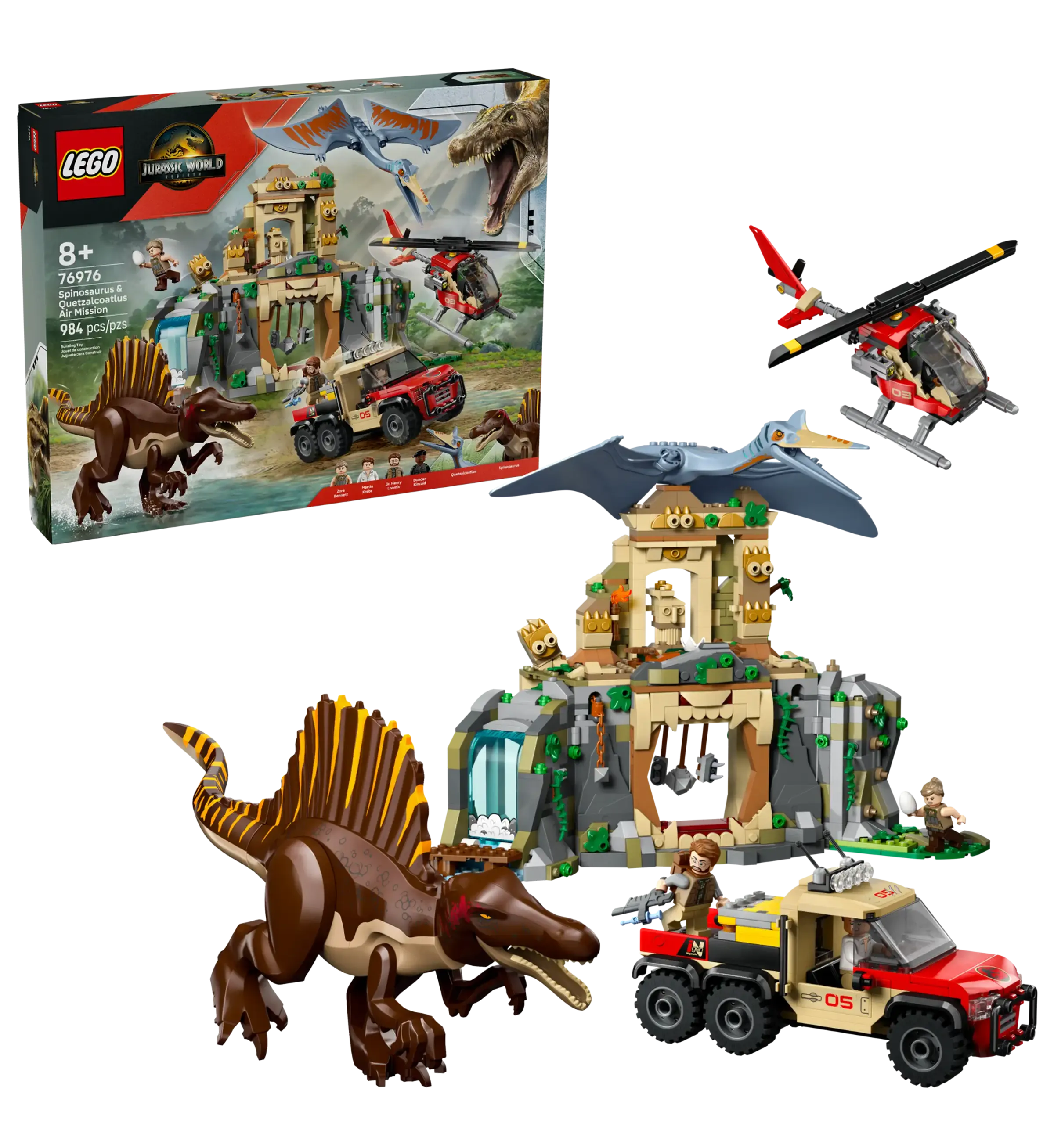 LEGO Jurassic World Spinosaurus & Quetzalcoatlus Air Mission Set