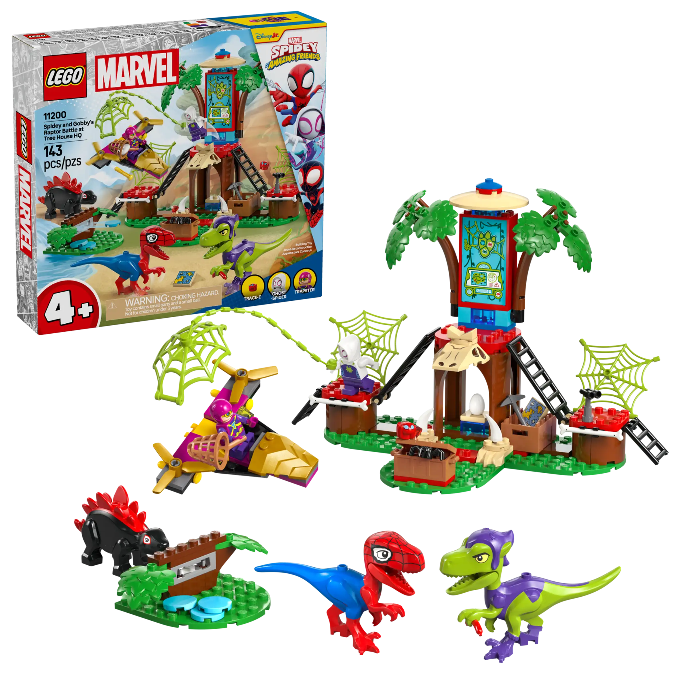 LEGO Marvel Spidey Gobby Raptor Battle Tree House Set