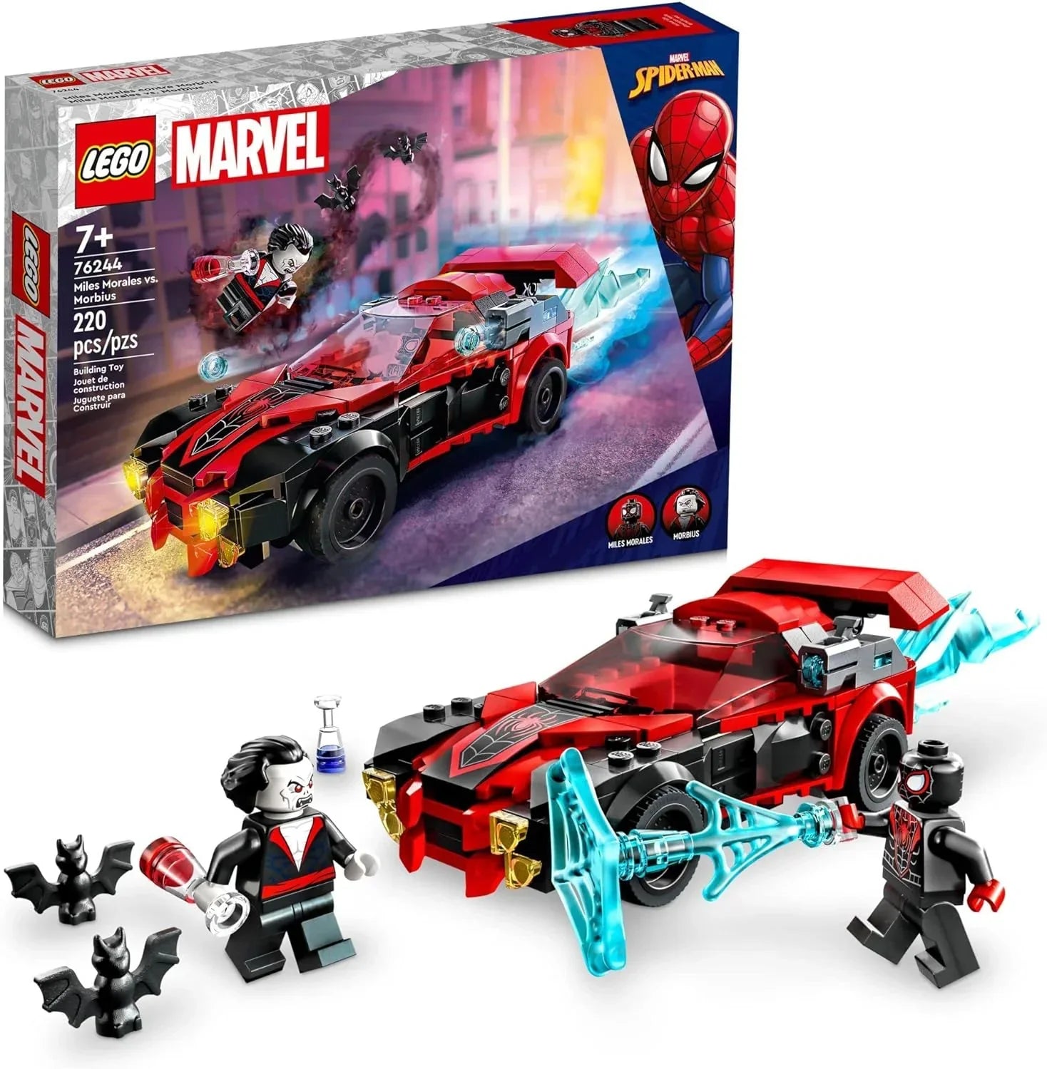 LEGO Marvel 76244 Miles Morales vs Morbius Set