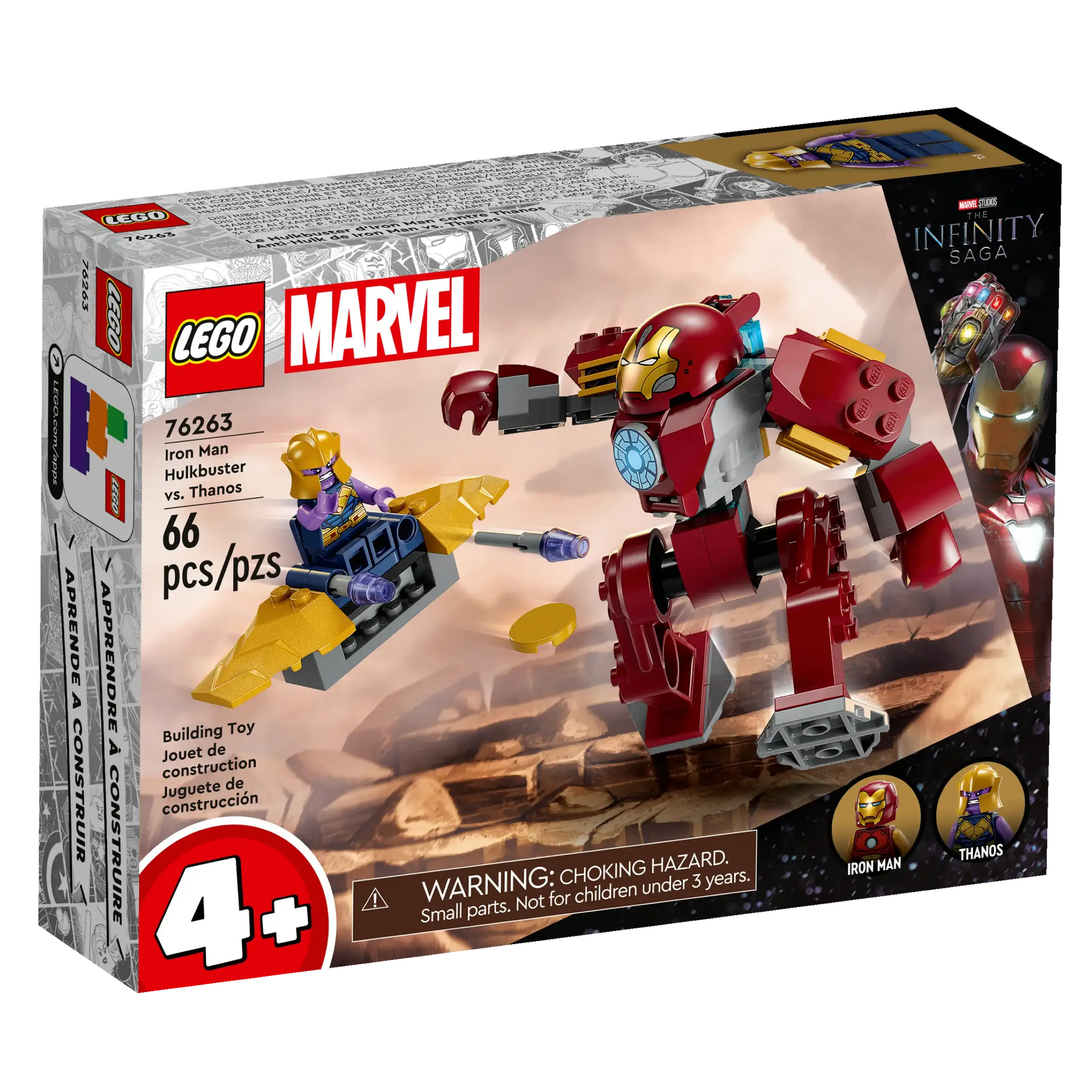 LEGO Marvel Iron Man Hulkbuster vs Thanos Playset 76263