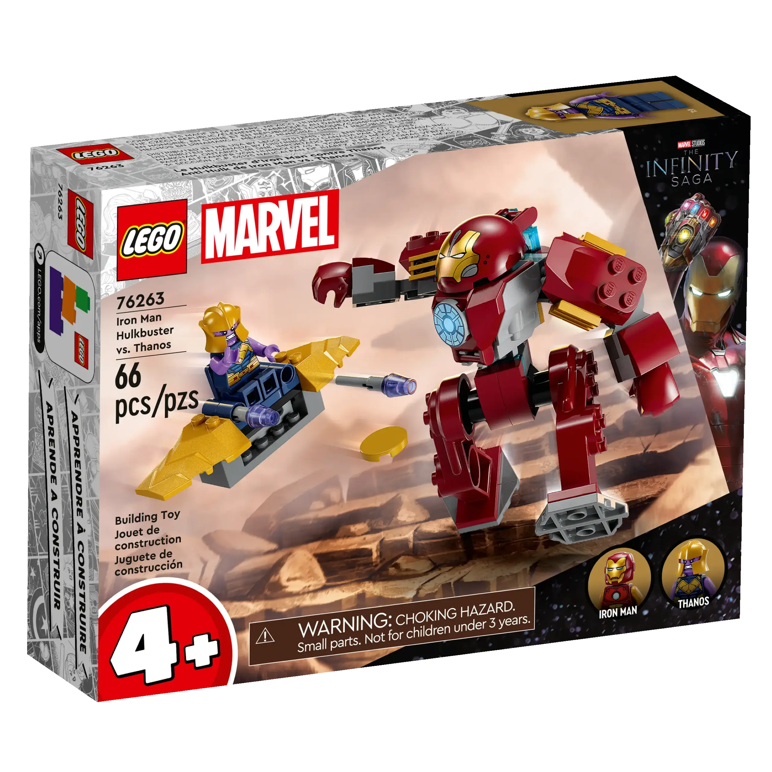 LEGO Marvel Iron Man Hulkbuster vs Thanos Playset 76263