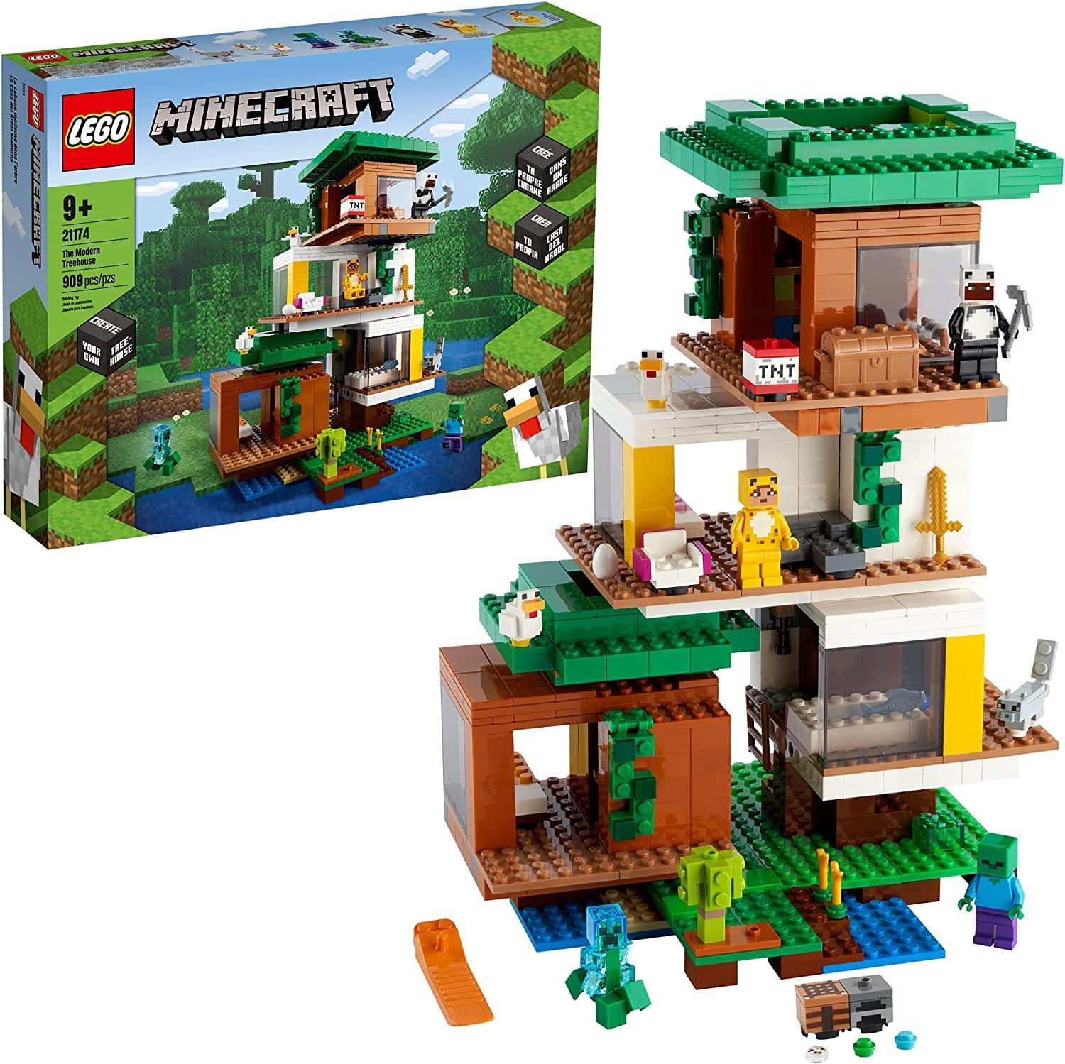 LEGO Minecraft 21174 Modern Treehouse Playset with 909 Pieces