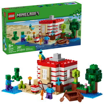 LEGO Minecraft TNT Jungle House Set with Steve & Creeper