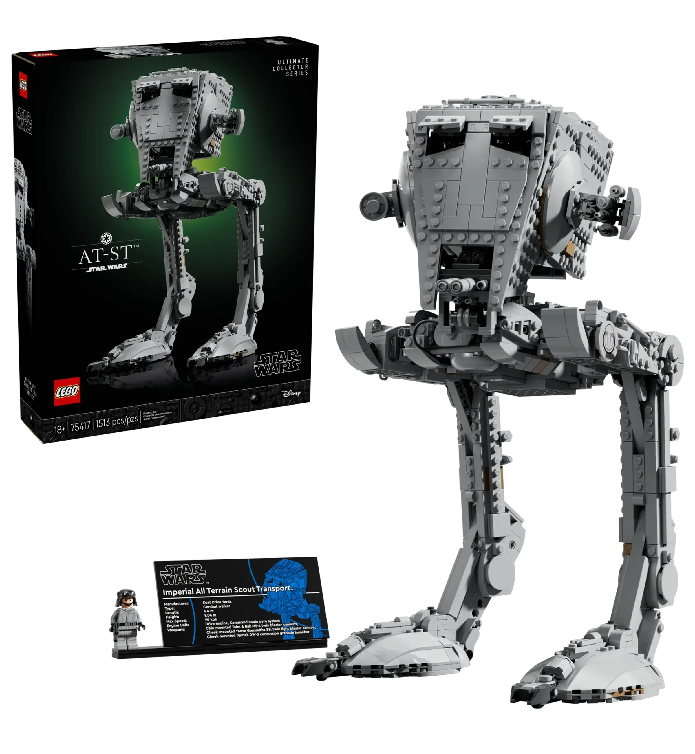 LEGO Star Wars 75417 AT-ST Walker Building Set 1513 Pieces