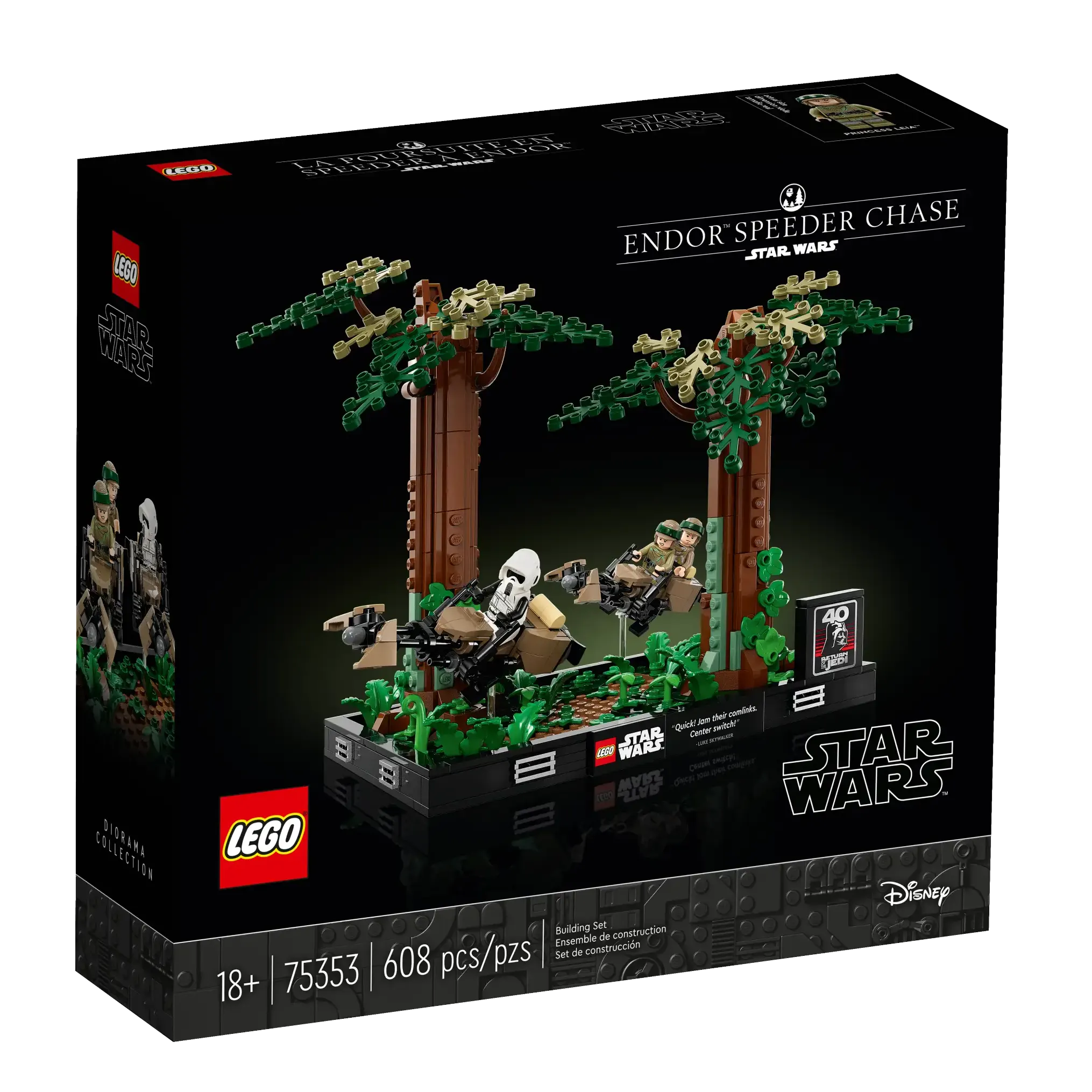 LEGO Star Wars 75353 Endor Speeder Chase Diorama Set