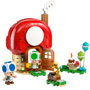 LEGO Super Mario Toad's House Playset with Blue & Green Toad